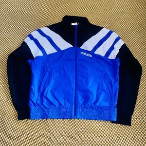 Adidas Men's Blue and Black Track Top Jacket